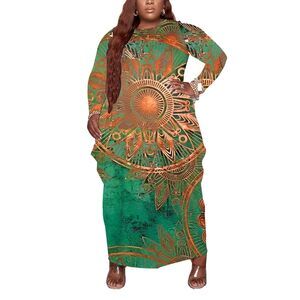 5683 Plus Size Maxi Dress Loose Oversize Long Sleeve Baggy Tshirt Casual